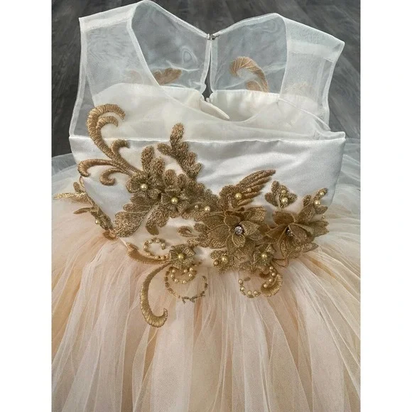 Gorgeous Tulle Princess Birthday Flower Girl Pageant Dress